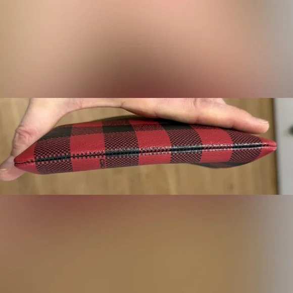 NWOT - Coach Leather Buffalo Plaid Corner Zip Wristlet - Picture 5 of 6